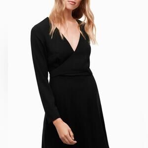 NEW Aritzia Eildred Aubagne Long Sleeve Midi Dress, Black, size 2